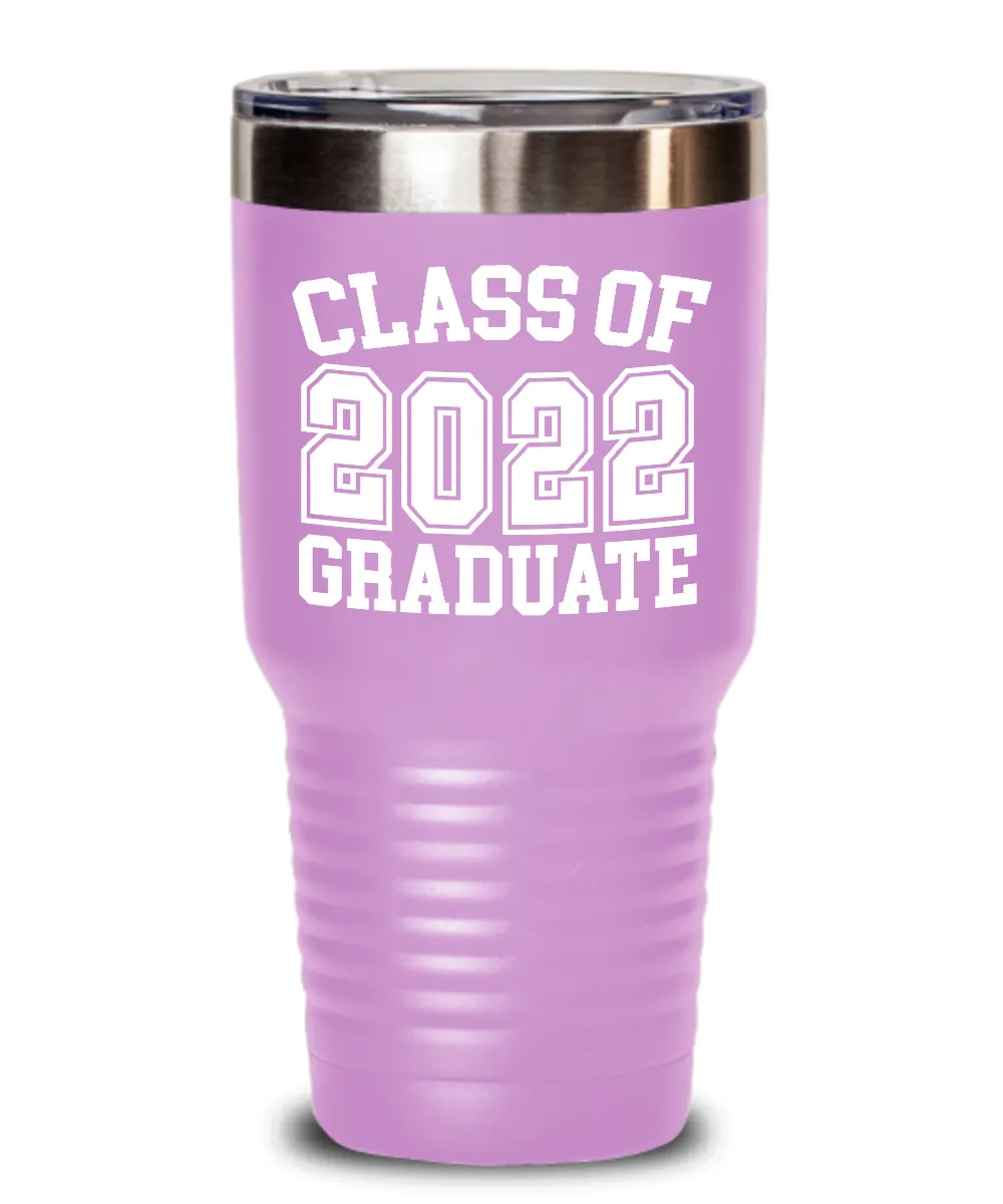 Class Of 2022 Graduate Insulated Drink Tumbler Travel Cup Graduation Gifts