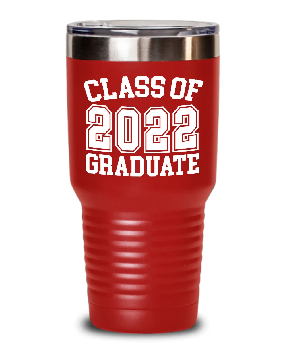 Class Of 2022 Graduate Insulated Drink Tumbler Travel Cup Graduation Gifts