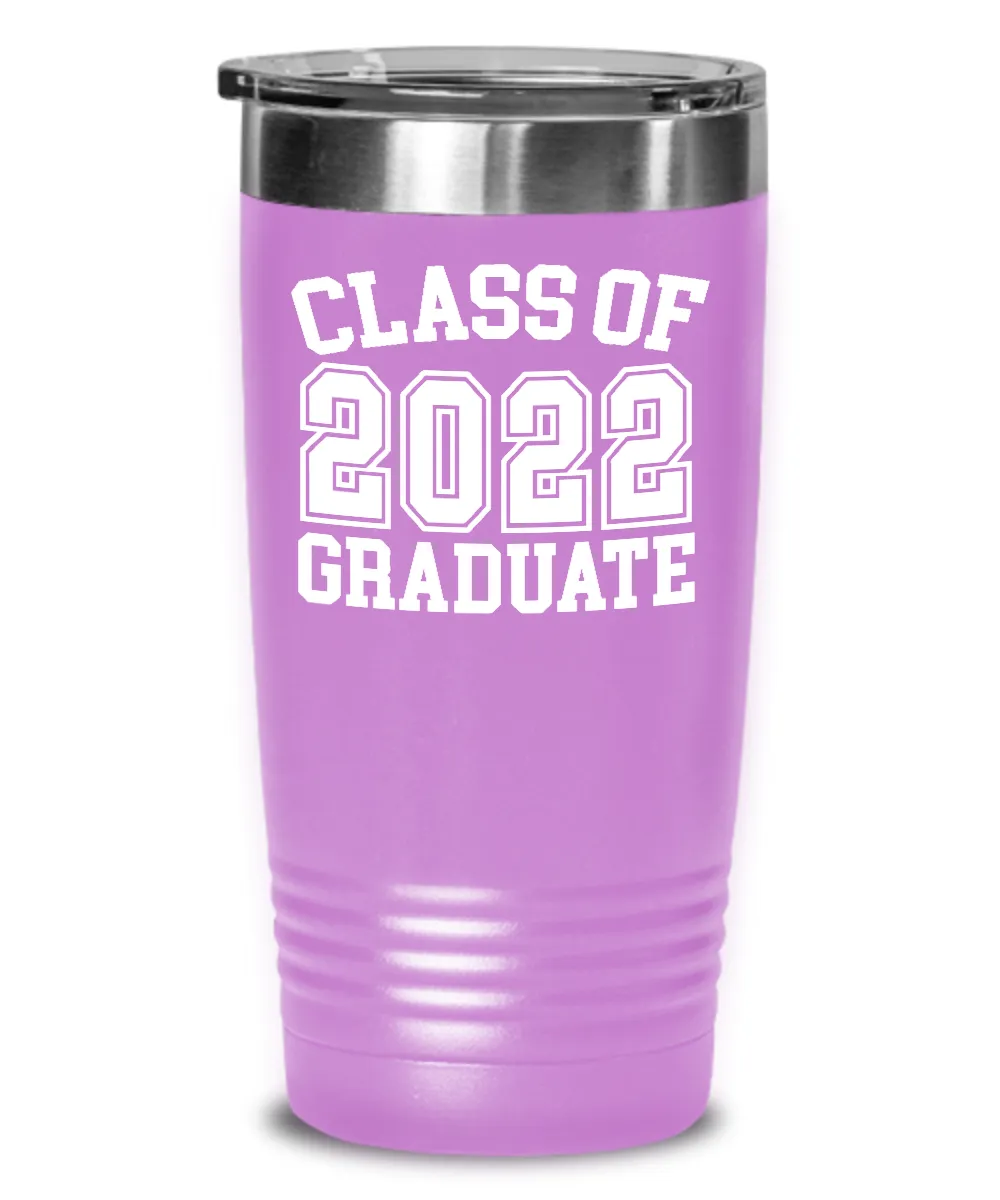 Class Of 2022 Graduate Insulated Drink Tumbler Travel Cup Graduation Gifts