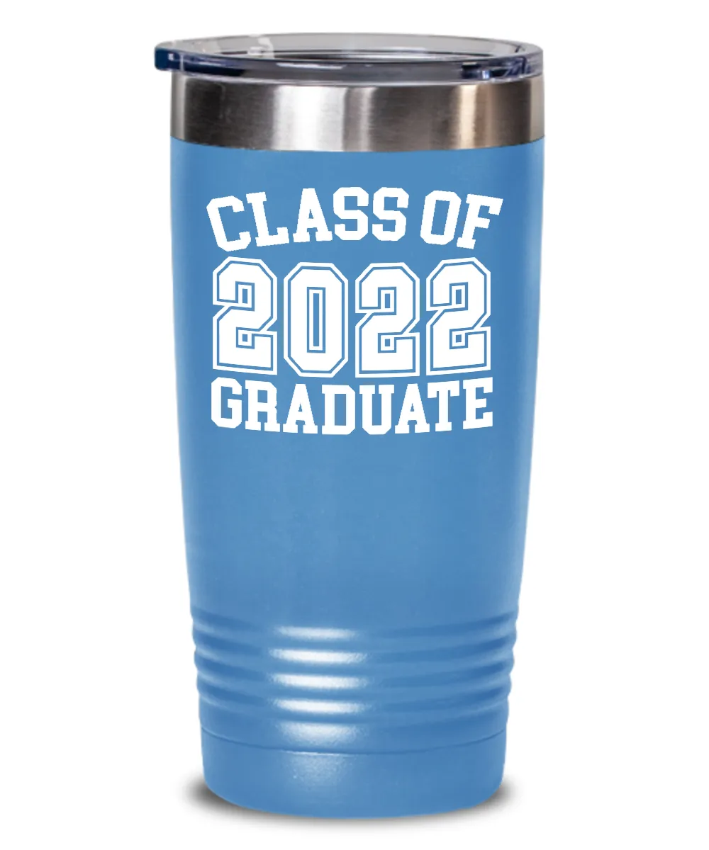 Class Of 2022 Graduate Insulated Drink Tumbler Travel Cup Graduation Gifts