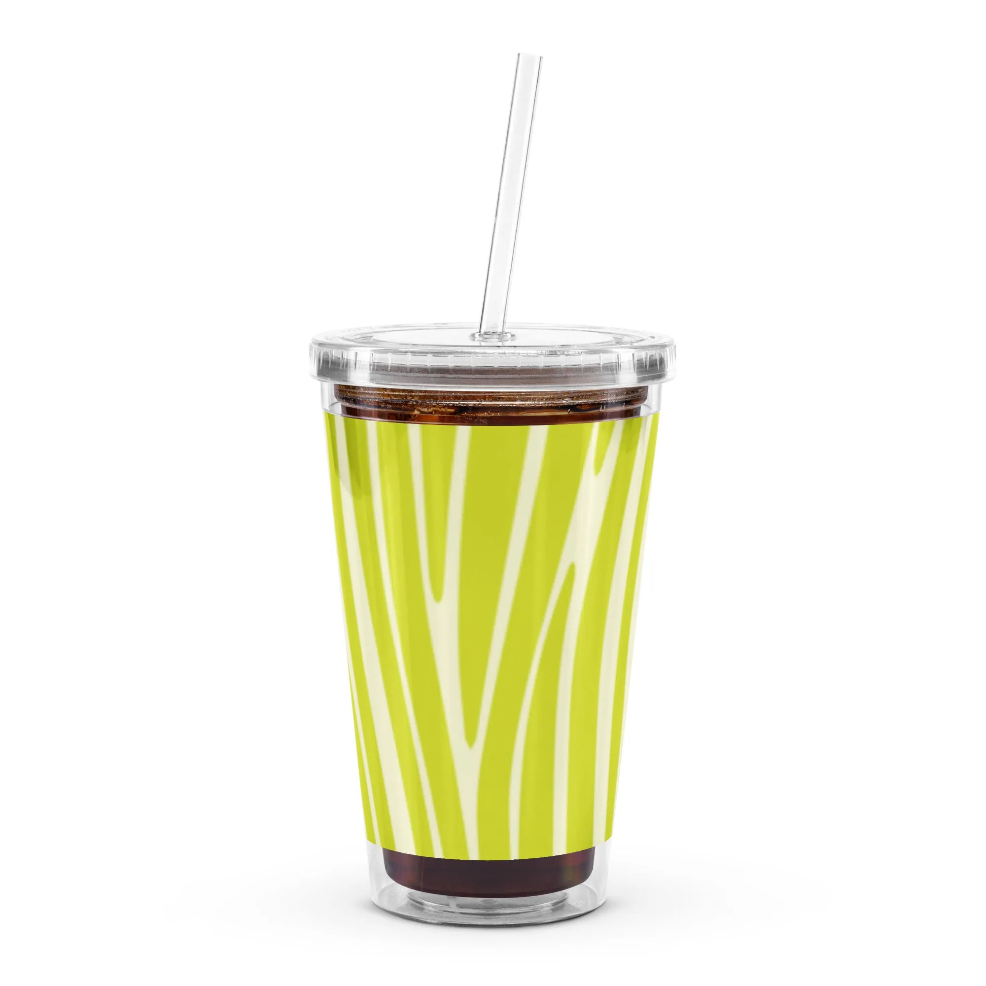 Clear plastic Insulated Resusable tumbler 16OZ