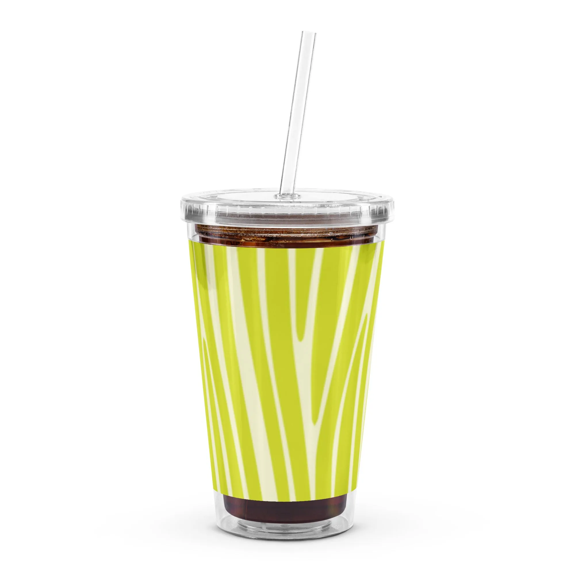 Clear plastic Insulated Resusable tumbler 16OZ