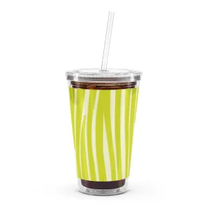 Clear plastic Insulated Resusable tumbler 16OZ