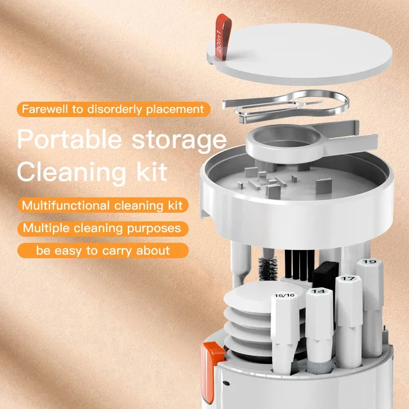 Comprehensive 20-in-1 Cleaning Tool Set for Electronics