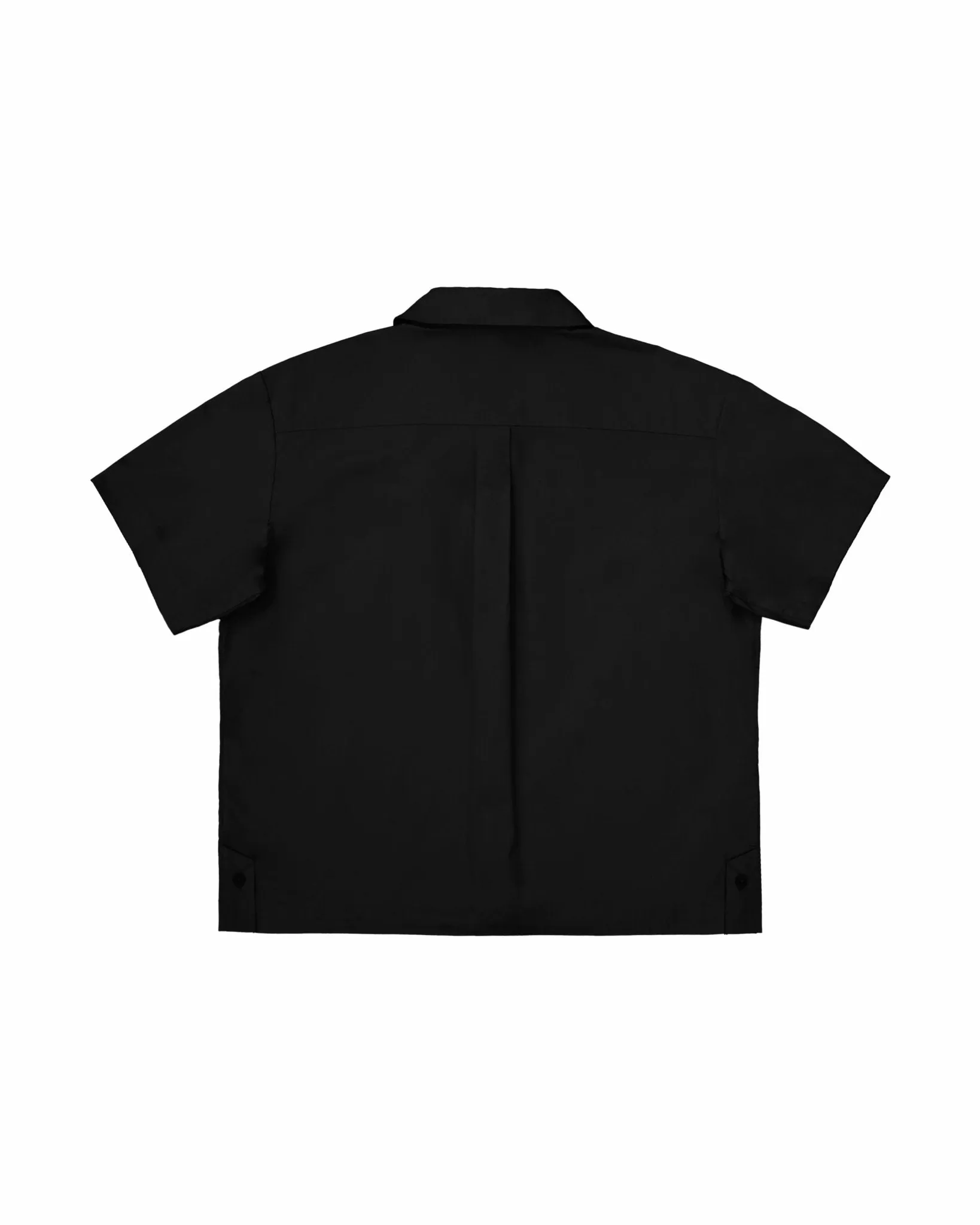 Convertible Collar Overshirt - Black