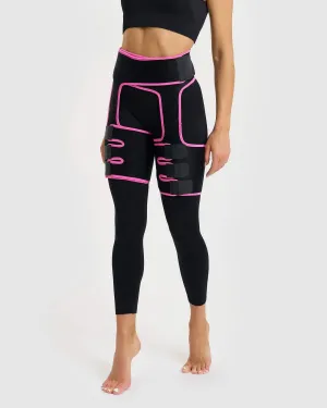 Core Trainer Waist & Thigh Sweat Band Black