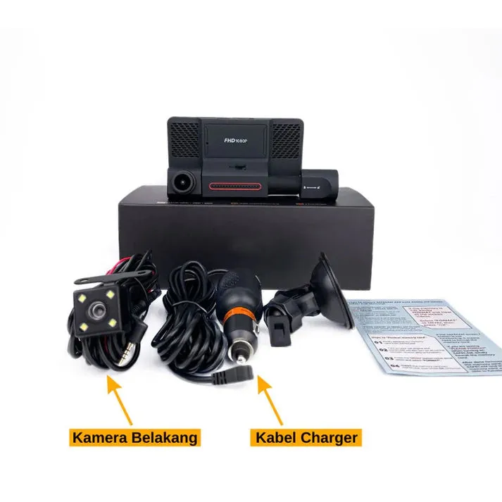 Crony K208 Three-Camera pushbutton dashcam Car Camera Car DVR
