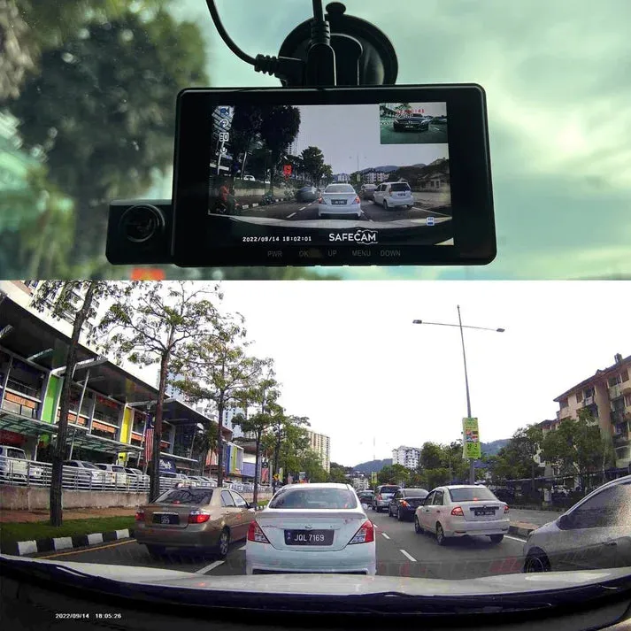 Crony K208 Three-Camera pushbutton dashcam Car Camera Car DVR