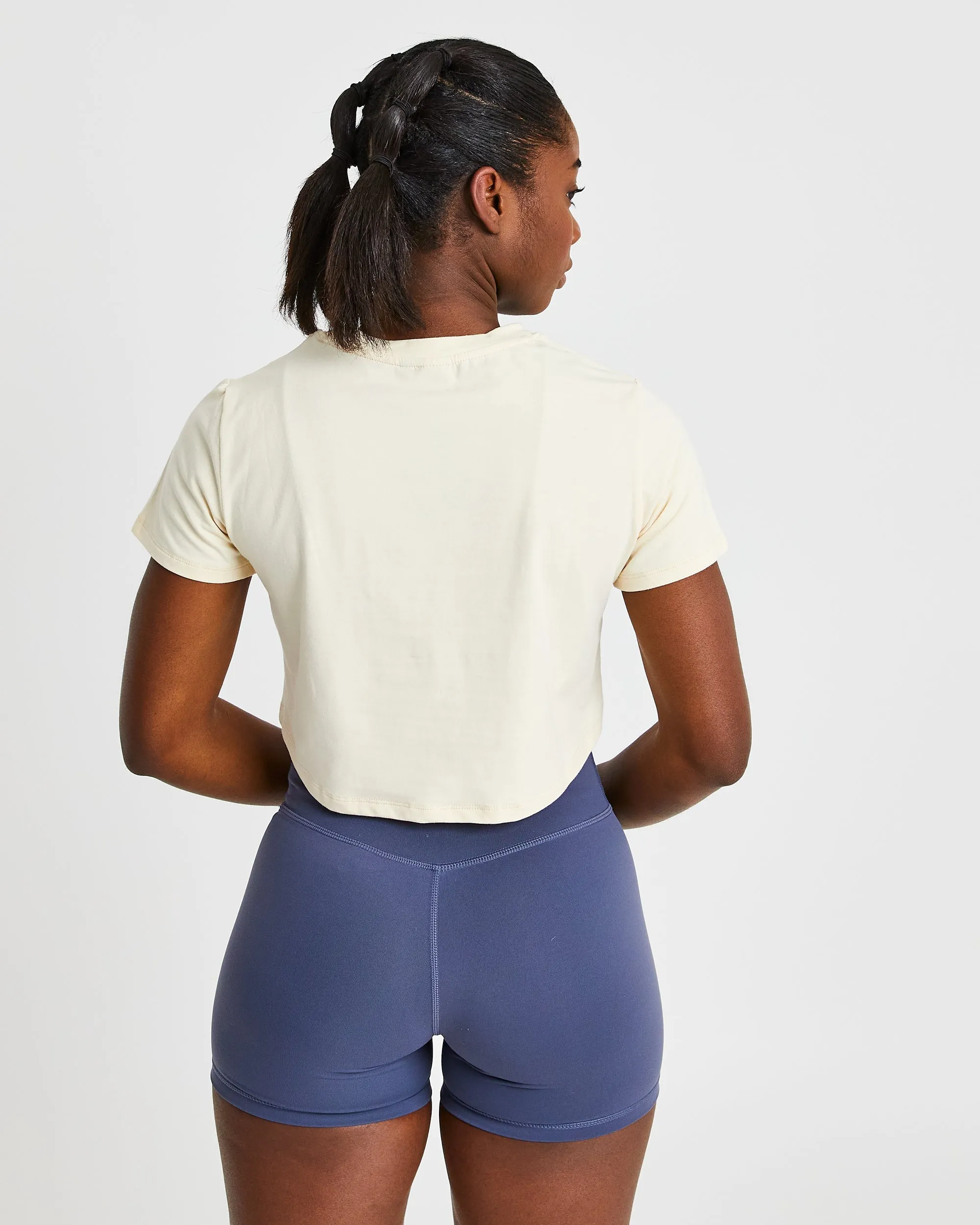 Crop T Shirt - Nude