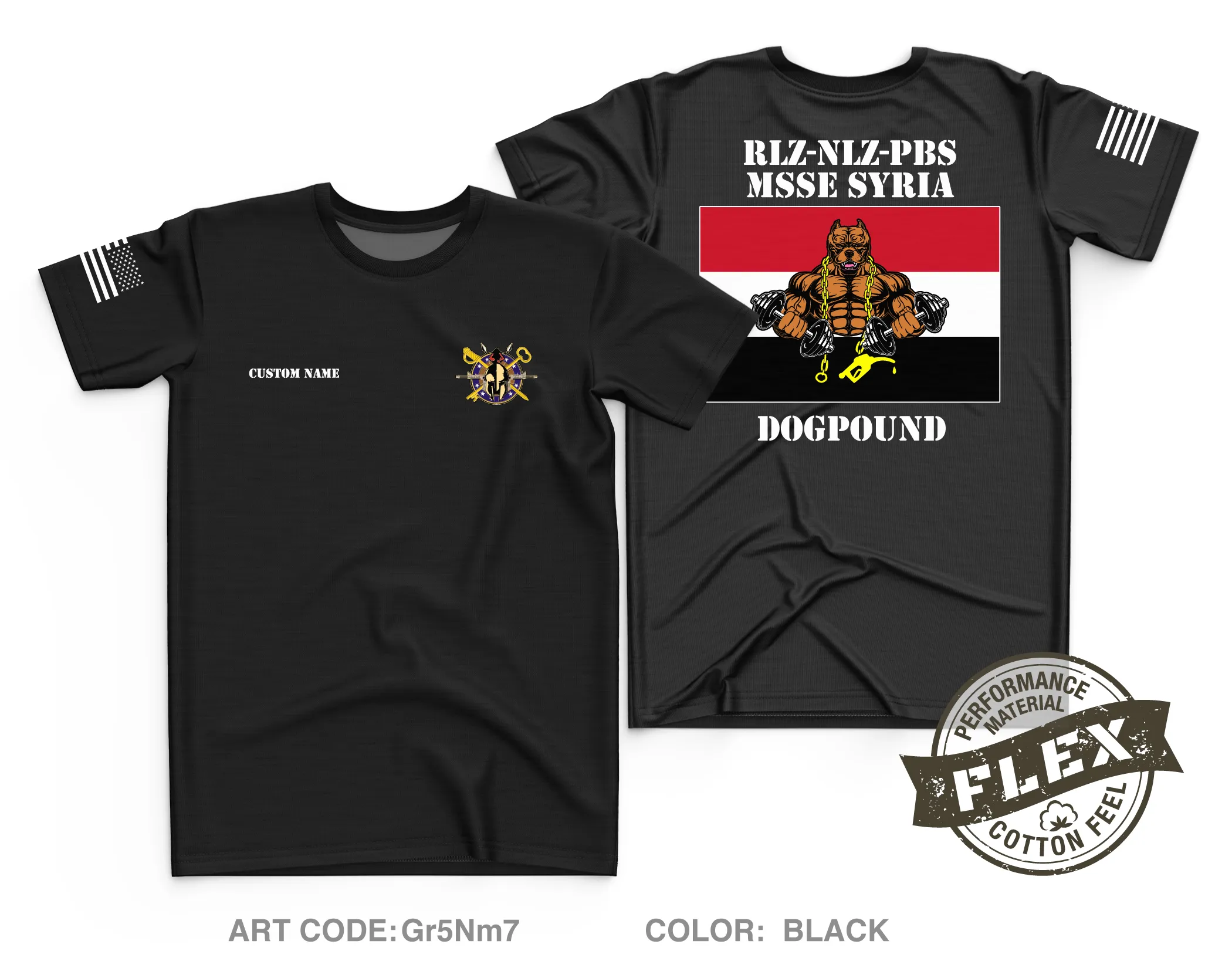 CUSTOM A Co. 68th DSSB, 4DSB Core Men's SS Flex Performance Tee - Gr5Nm7