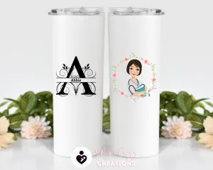 Custom Name Tumbler,Personalized Tumbler Cup,Insulated Tumbler,Custom Tumbler With Straw,Personalized 20 Oz Steel Tumbler, Birthday Gift, Nurses’ Week Gift Idea