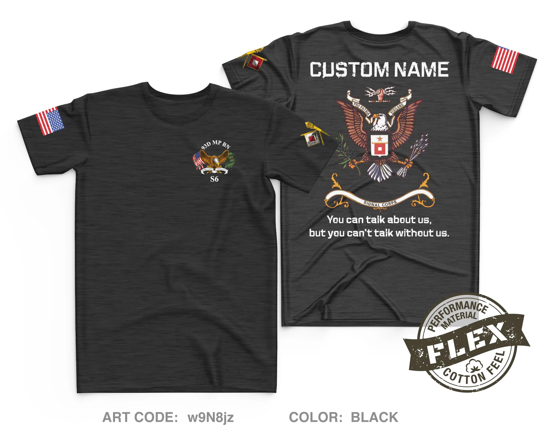 CUSTOM S6, 93D MP BN Core Men's SS Flex Performance Tee - w9N8jz