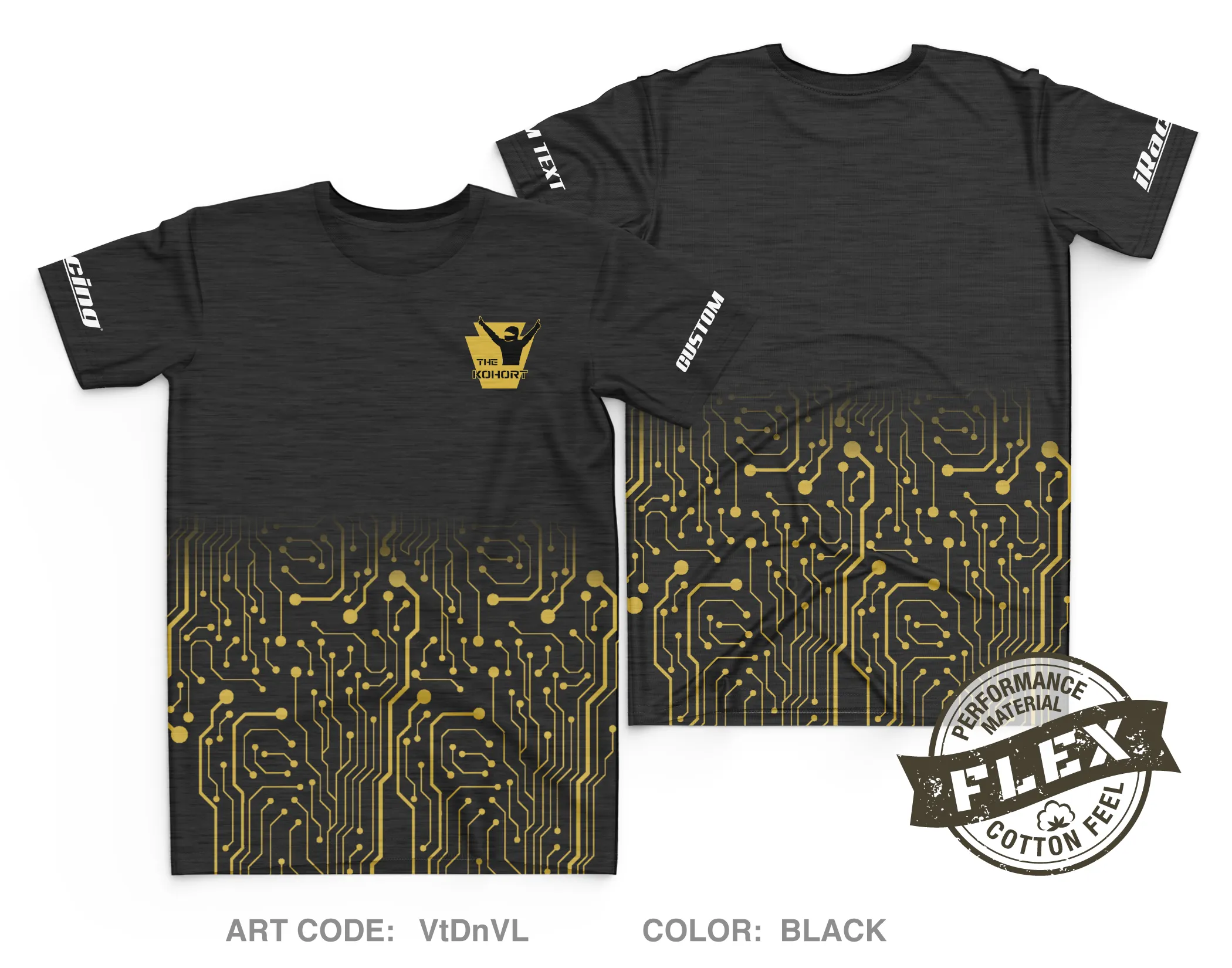 CUSTOM The Kohort Core Men's SS Flex Performance Tee - VtDnVL
