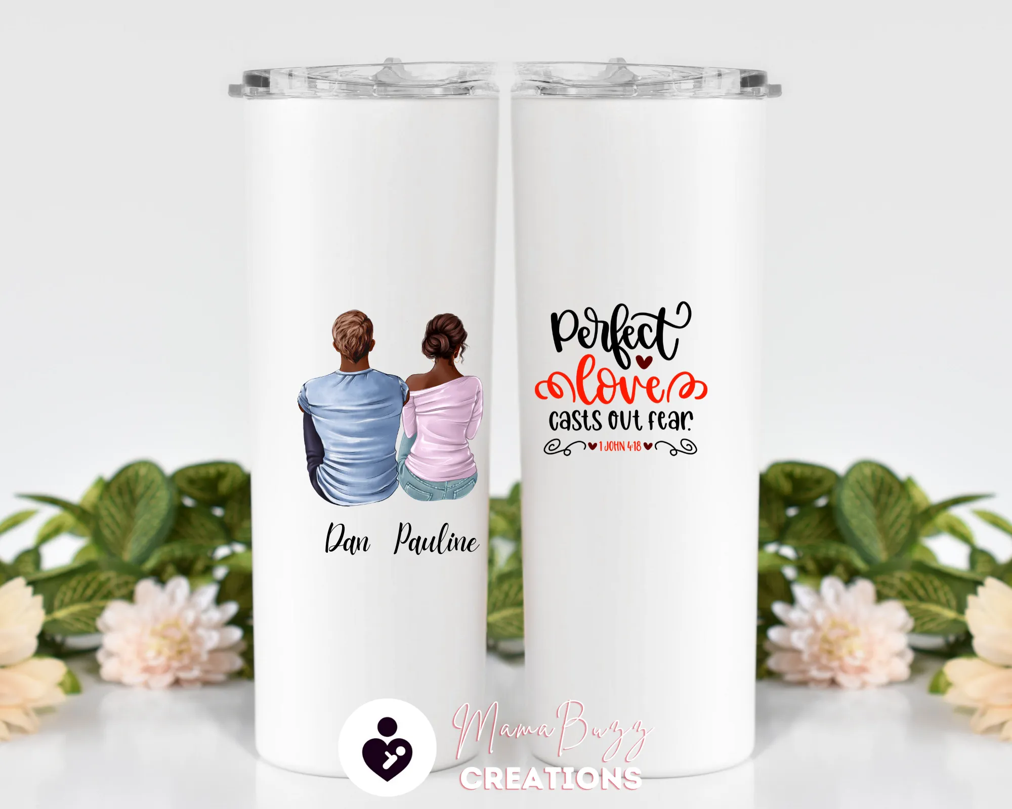 Custom Tumbler,Personalized Tumbler Cup,Insulated Tumbler,Custom Tumbler With Straw,Perfect Love,Gift Idea,Personalized 20 Oz Steel Tumbler