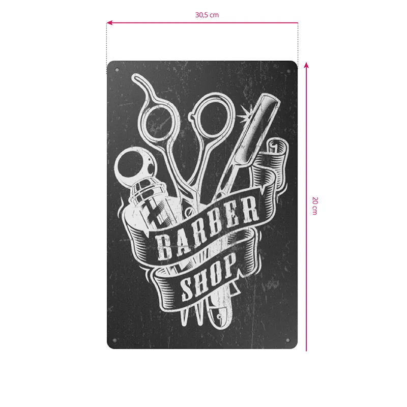 Decorative Plaque for Barber Shop B032 'Barber Shop'