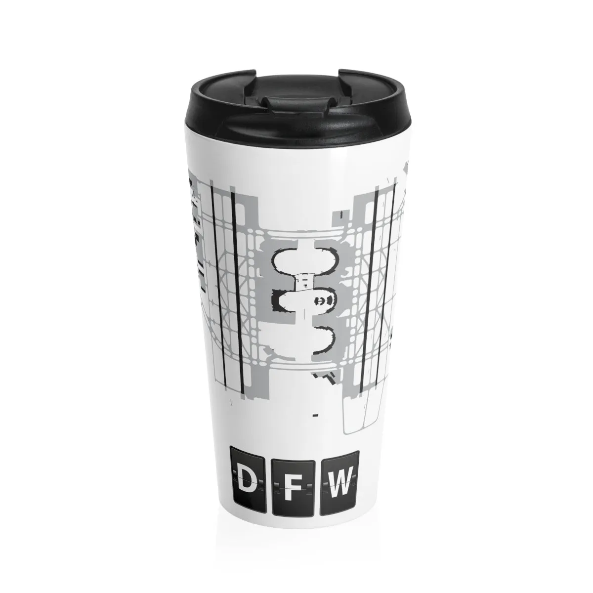DFW Airport Diagram - Stainless Steel Travel Mug