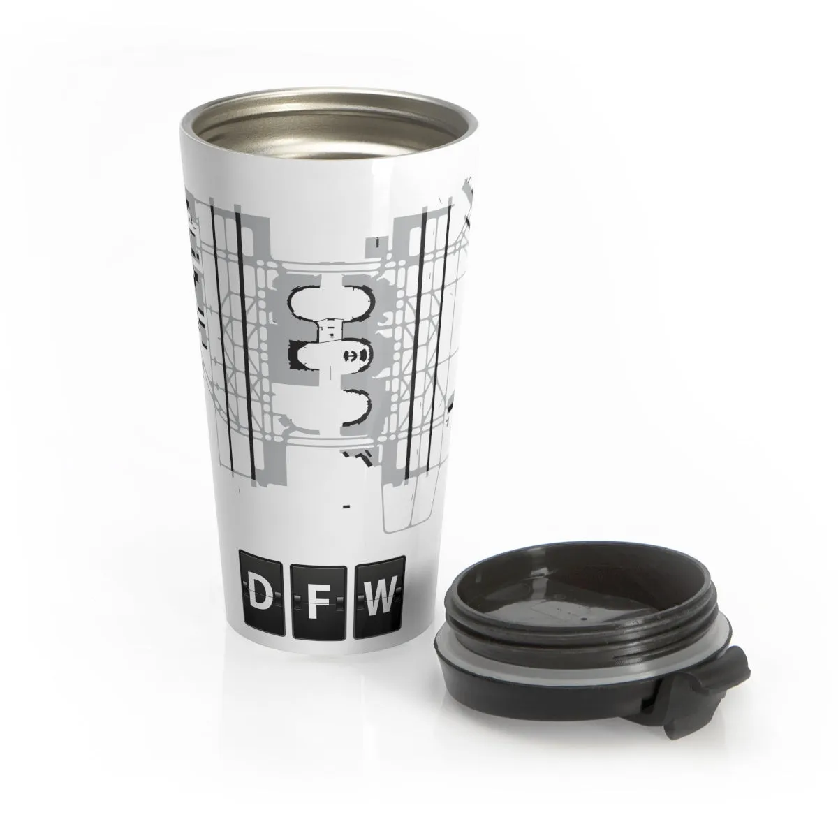 DFW Airport Diagram - Stainless Steel Travel Mug