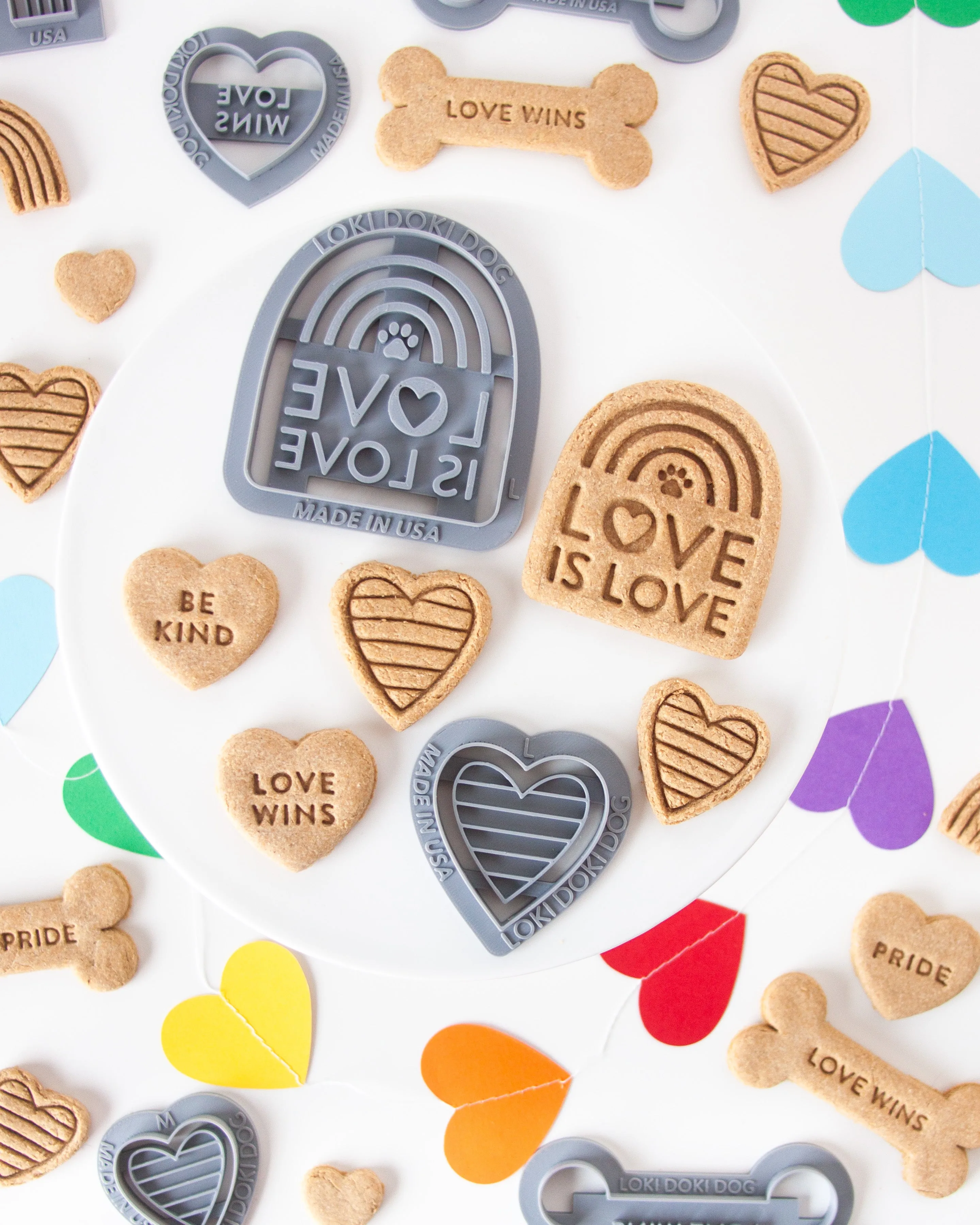 Dog Bone Shaped Pride Cookie Cutters