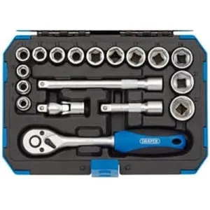 Draper 16359 Metric Socket Set, 3/8" Sq. Dr. (18 Piece) Dr-16359