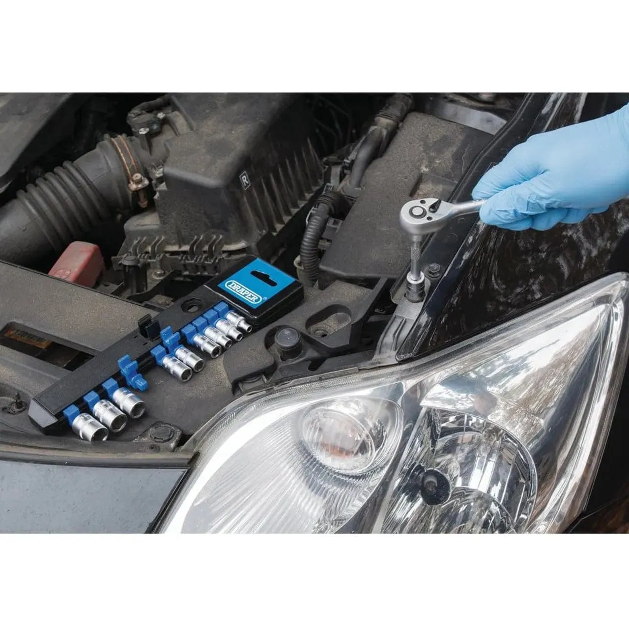 Draper 16369 Metric Socket Ratchet Set | 1/4" Sq. Dr. | 12PC - Lifetime Warranty