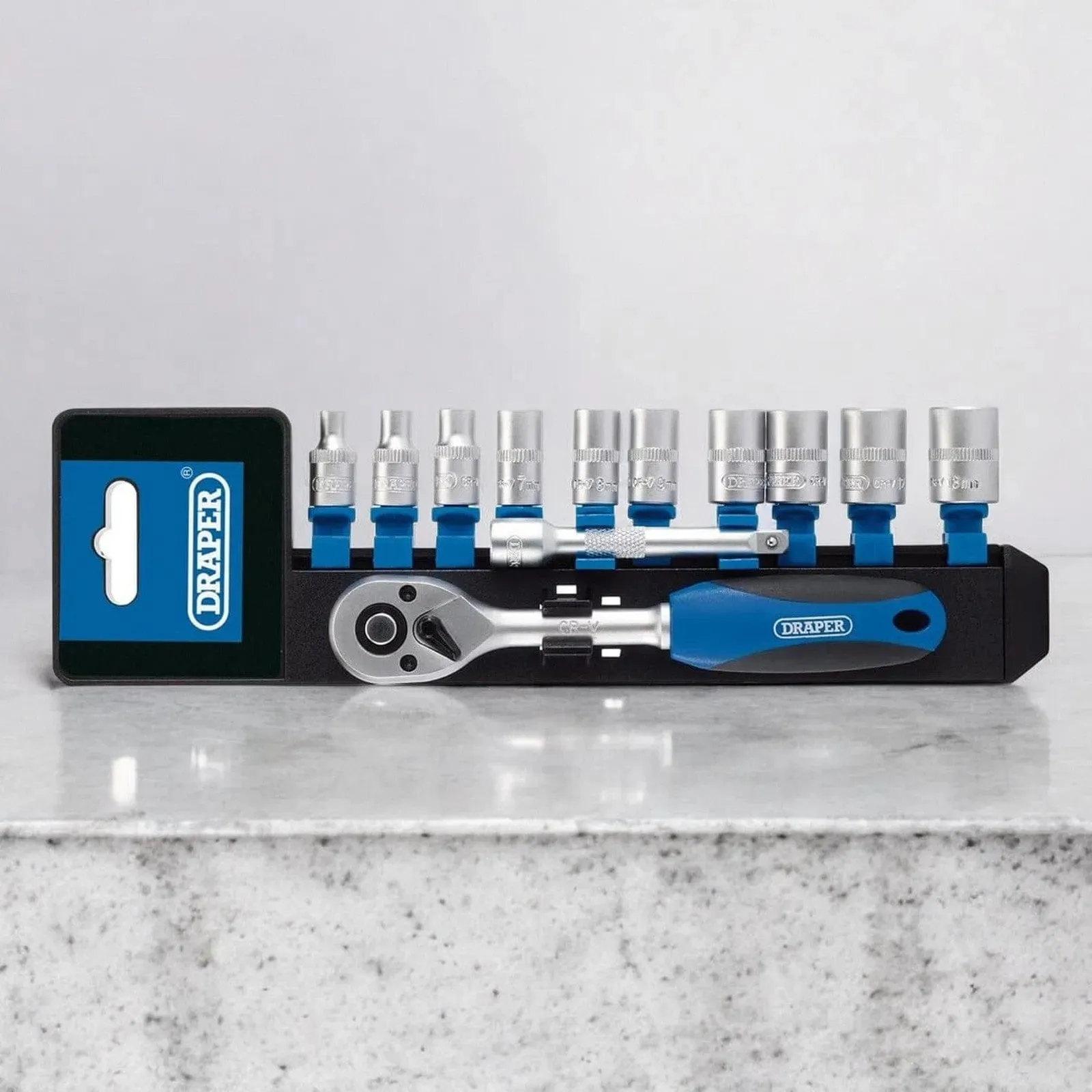 Draper 16369 Metric Socket Ratchet Set | 1/4" Sq. Dr. | 12PC - Lifetime Warranty