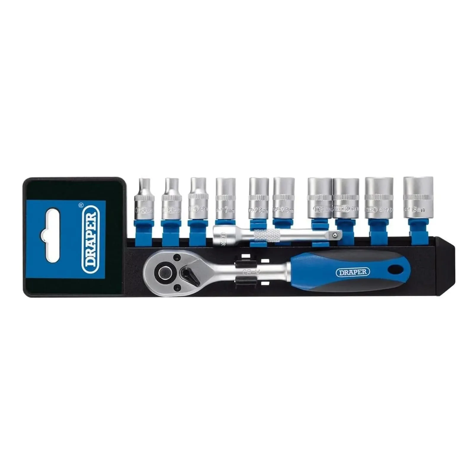 Draper 16369 Metric Socket Ratchet Set | 1/4" Sq. Dr. | 12PC - Lifetime Warranty