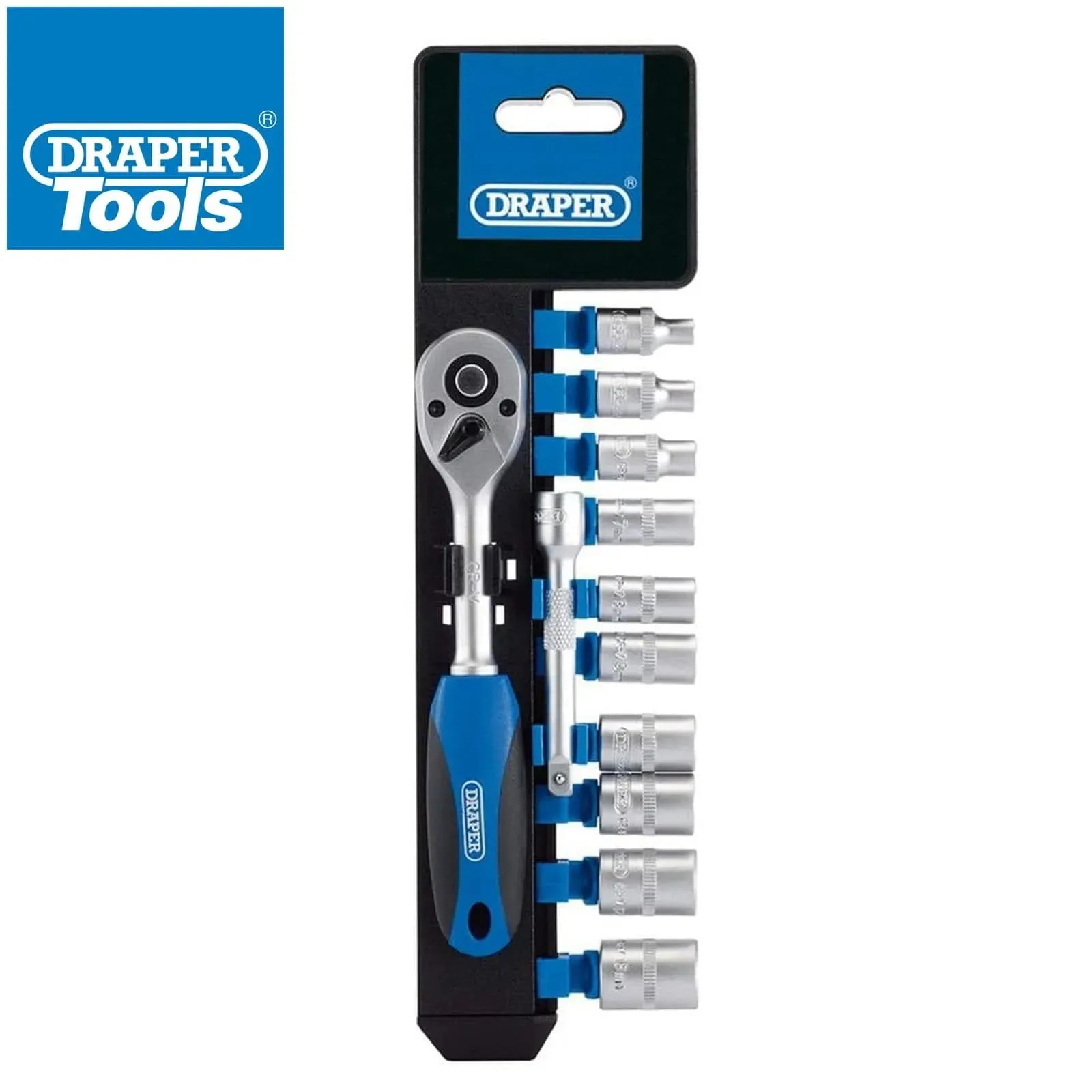 Draper 16369 Metric Socket Ratchet Set | 1/4" Sq. Dr. | 12PC - Lifetime Warranty