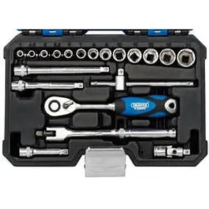 Draper 16442 Metric Socket Set, 1/4" Sq. Dr. (20 Piece) Dr-16442