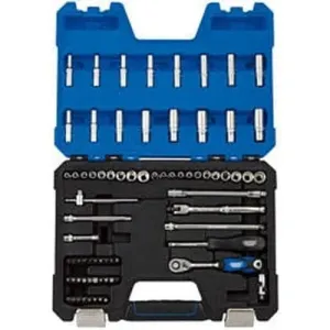 Draper 16448 Mm/Af Combined Socket Set, 1/4" Sq. Dr. (75 Piece) Dr-16448