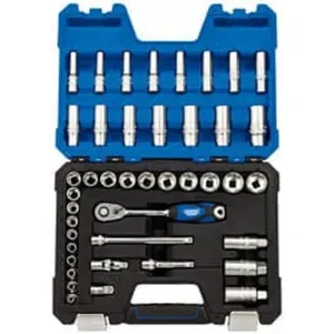 Draper 16451 Metric Socket Set, 3/8" Sq. Dr. (42 Piece) Dr-16451