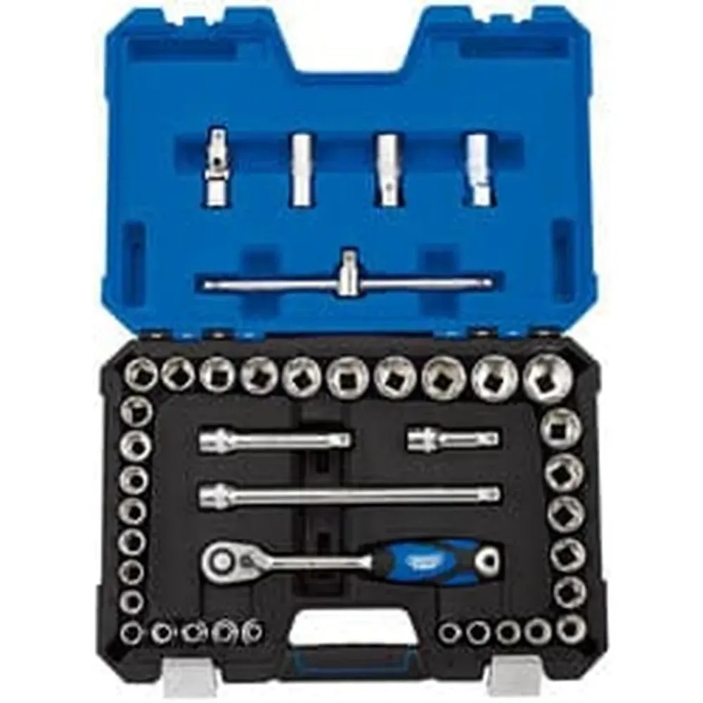 Draper 16453 Expert Combined Mm/Af Socket Set, 1/2" Sq. Dr. (41 Piece) Dr-16453