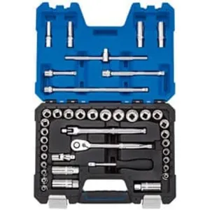 Draper 16465 Combined Mm/Af Socket Set, 3/8" Sq. Dr. (41 Piece) Dr-16465