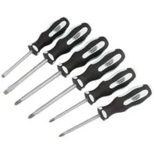 Draper Pound Thru' Soft Grip Screwdriver Set (6 Piece) Dr-63590