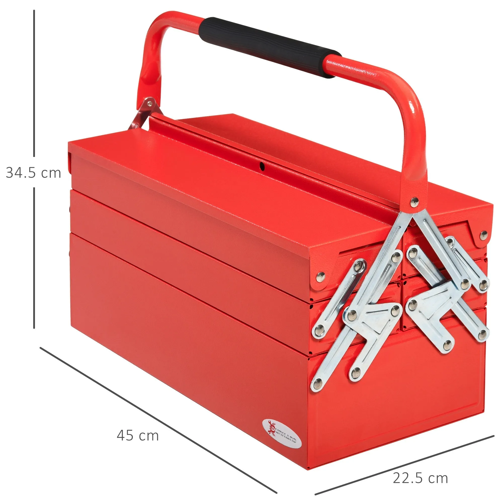 Durhand Steel 5-Tray Portable Tool Box - Medium