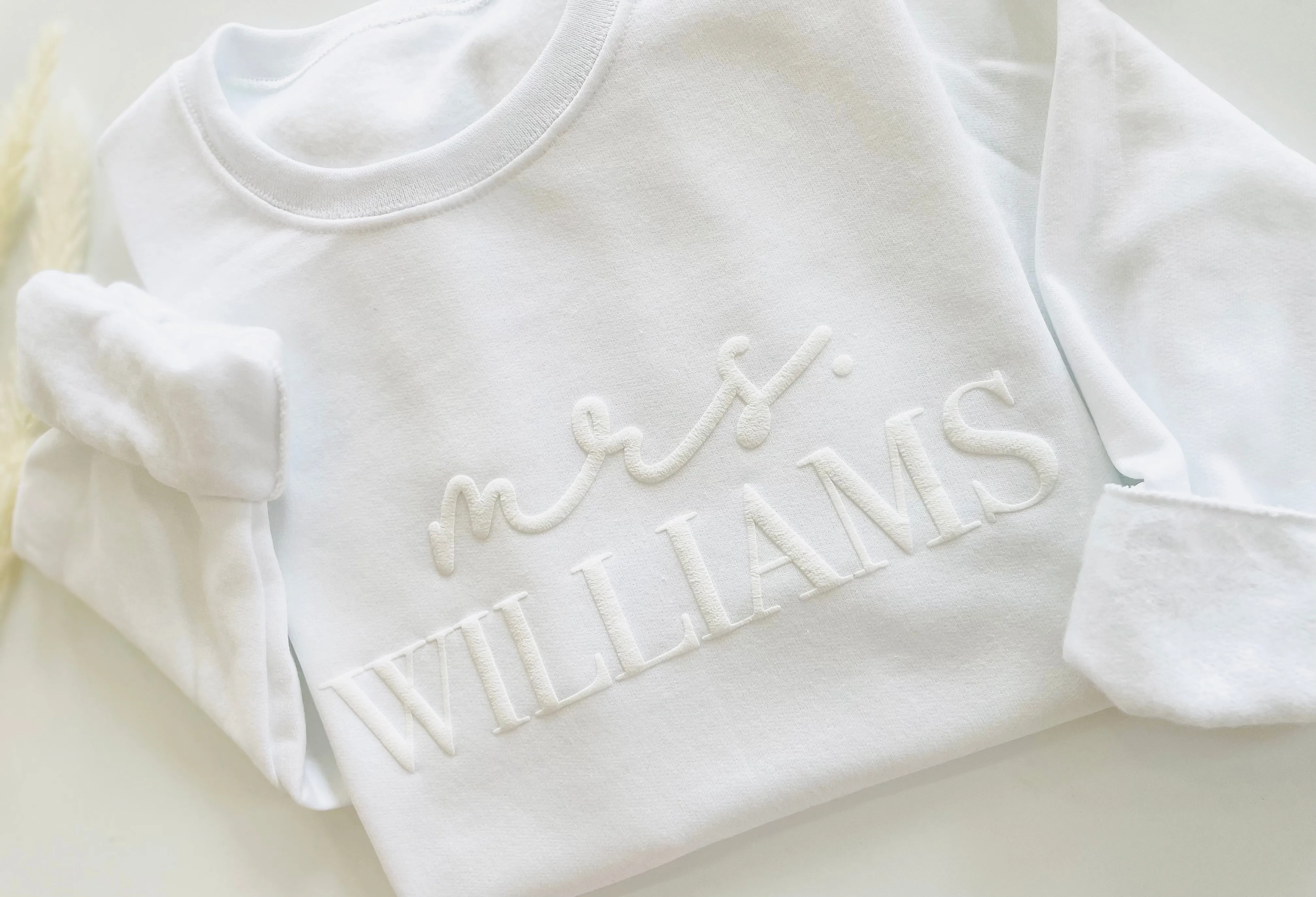 Embossed Custom Mrs. Sweatshirt