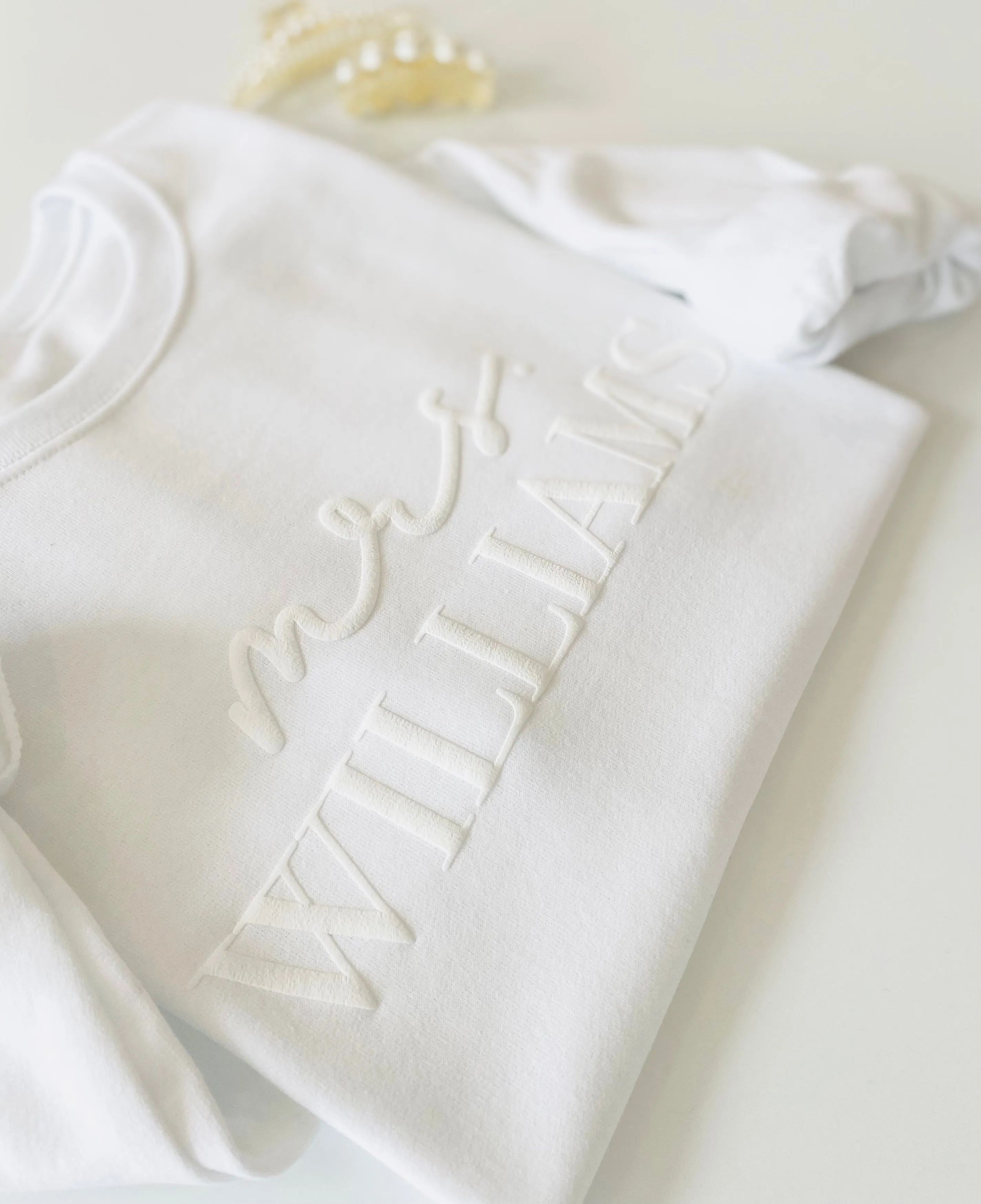 Embossed Custom Mrs. Sweatshirt