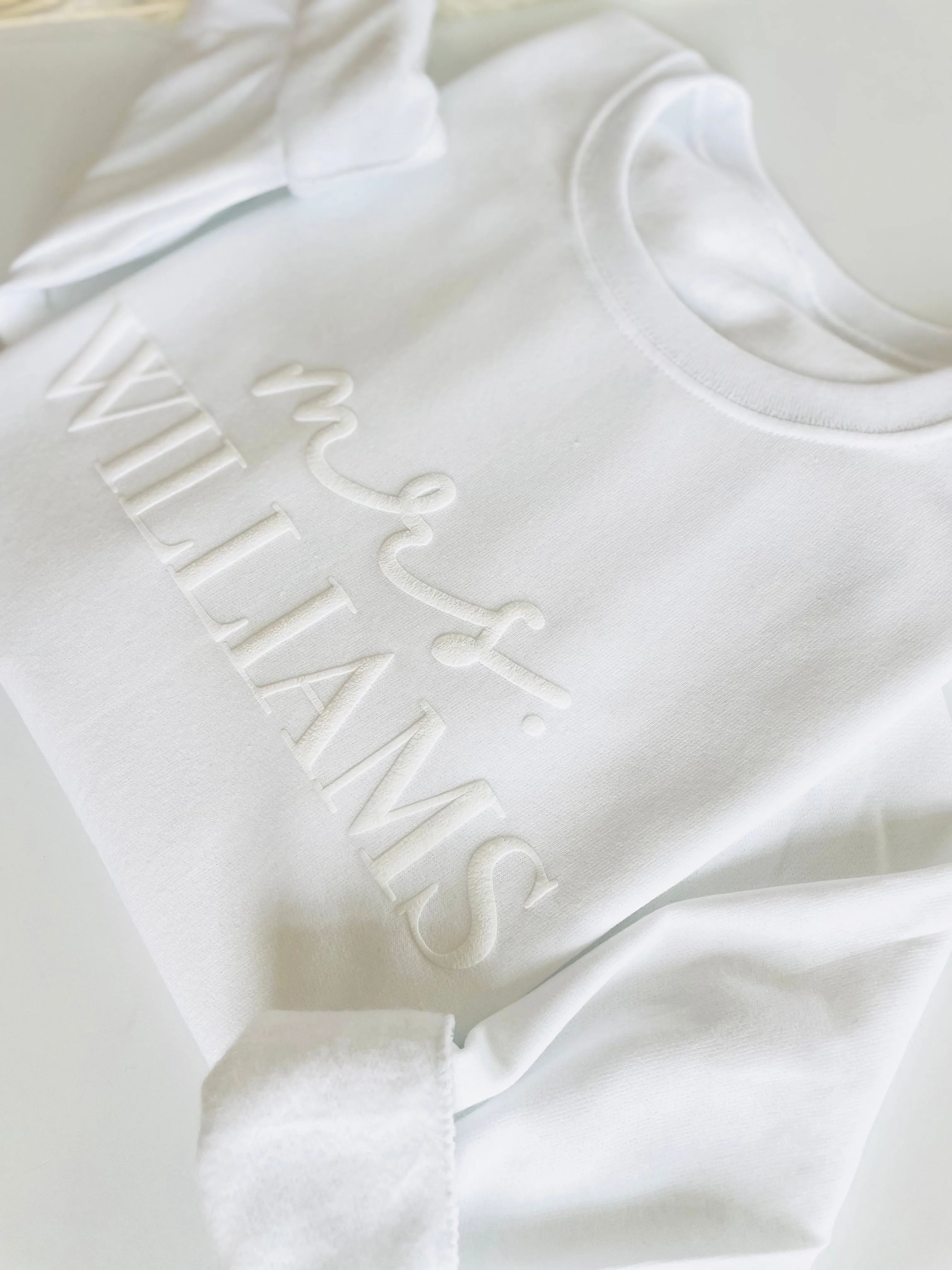 Embossed Custom Mrs. Sweatshirt