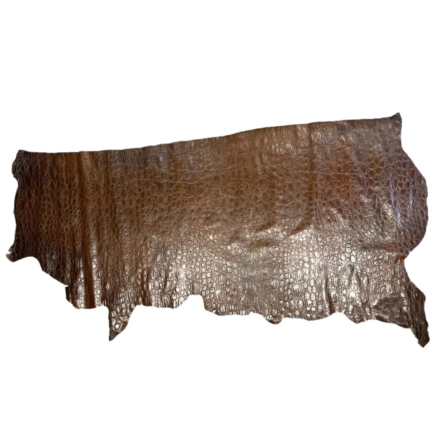 Embossed Large Reptile Print Cow Side | Brown | 1.0mm | 19 sq.ft | From $165 ea.