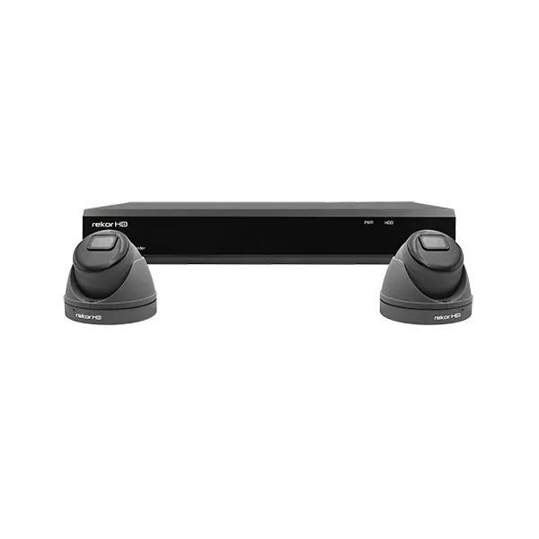 ESP RHD4KD2G Rekor HD 4 Channel HD 500GB 2x Grey Dome Camera Kit