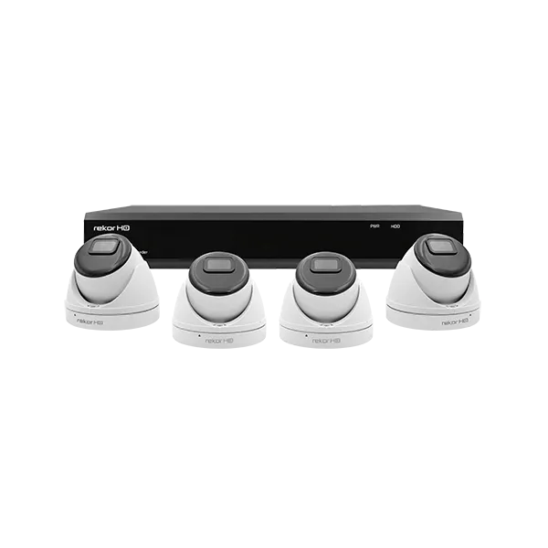 ESP RHD4KD4W2TB Rekor HD 4 Channel HD 2TB 4x White Dome Camera Kit