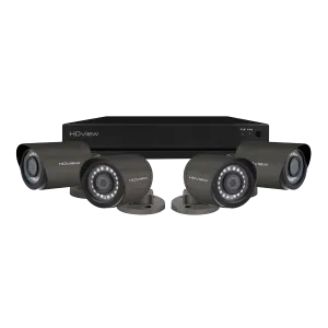 ESP SHDV4KB4G8TB HDview 4MP Super HD 4 Channel 8TB 4x Grey Bullet Camera Kit