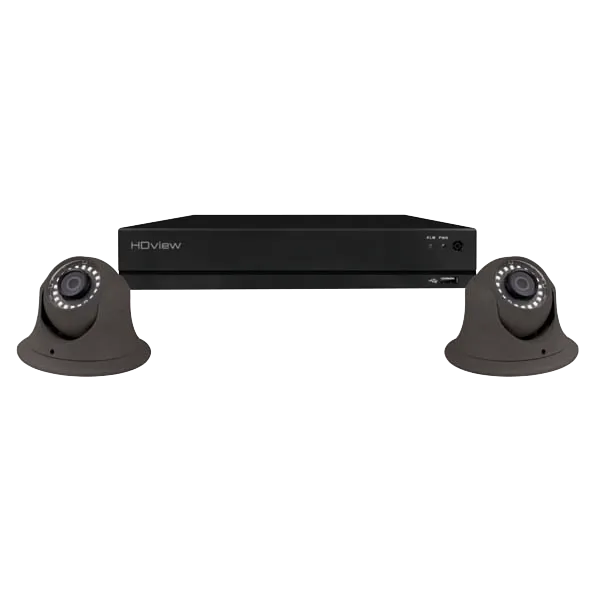 ESP SHDV4KD2G1TB HDview 4MP Super HD 4 Channel 1TB 2x Grey Dome Camera Kit
