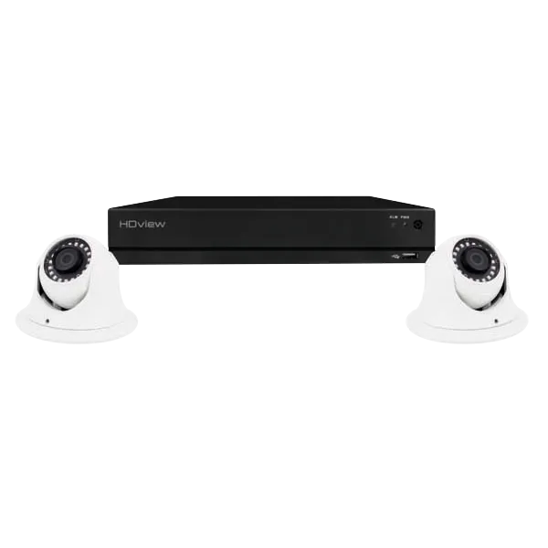 ESP SHDV4KD2W4TB HDview 4MP Super HD 4 Channel 4TB 2x White Dome Camera Kit