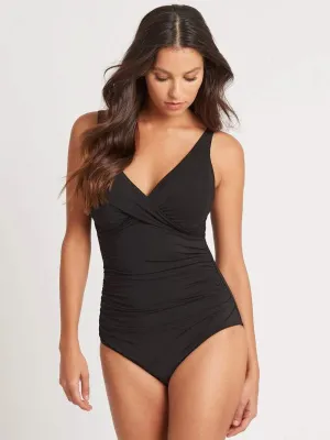 Essentials Cross Front One Piece In Black