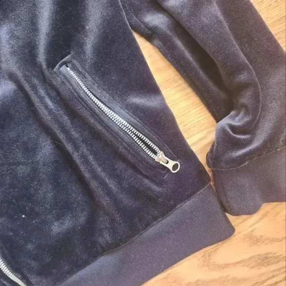 EUC Vintage Nike Velour Blue Track Jacket, Size L
