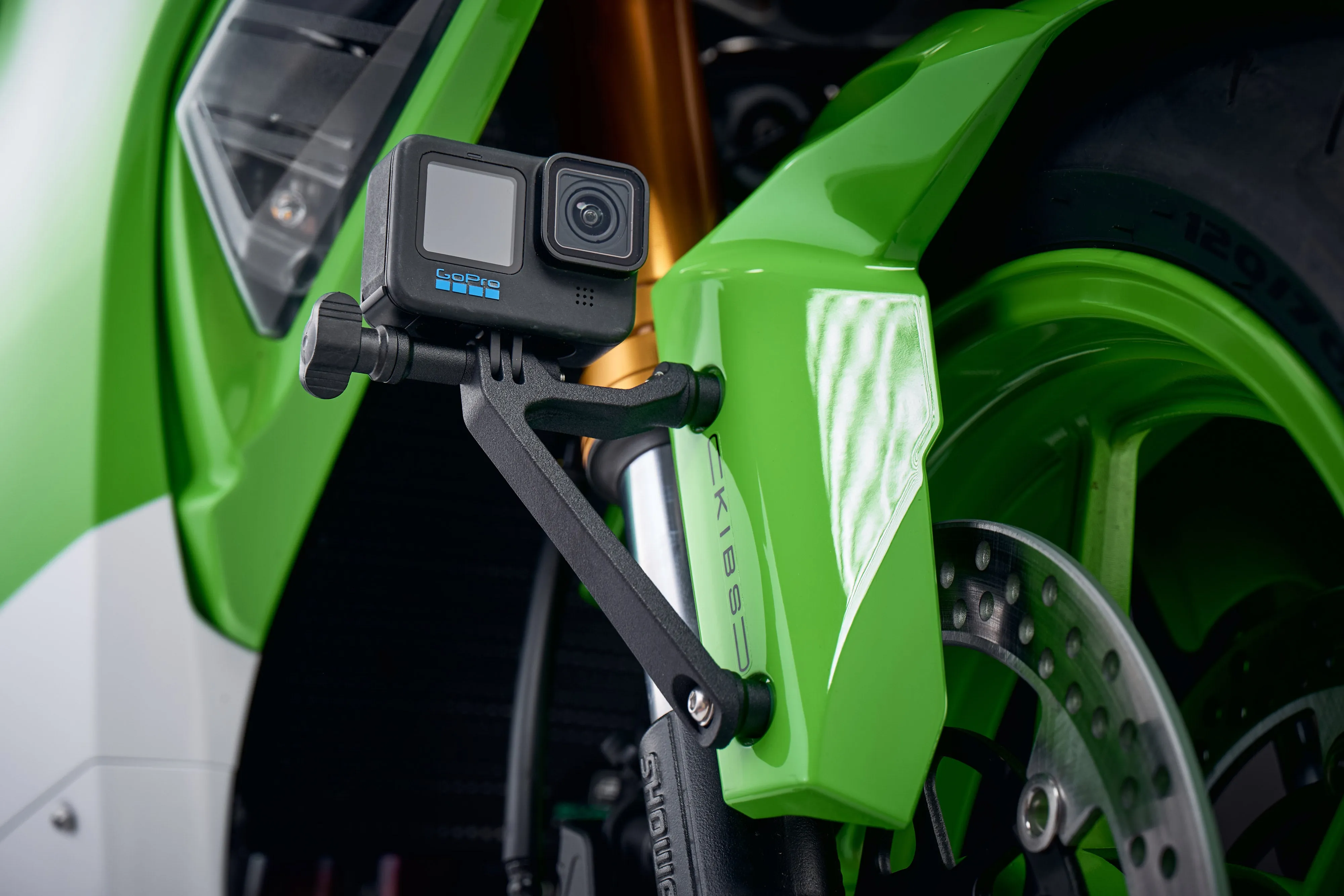 Evotech Action / Safety Camera Front Mudguard Mount - Kawasaki Ninja ZX-10R 40th Anniversary Edition (2024 )