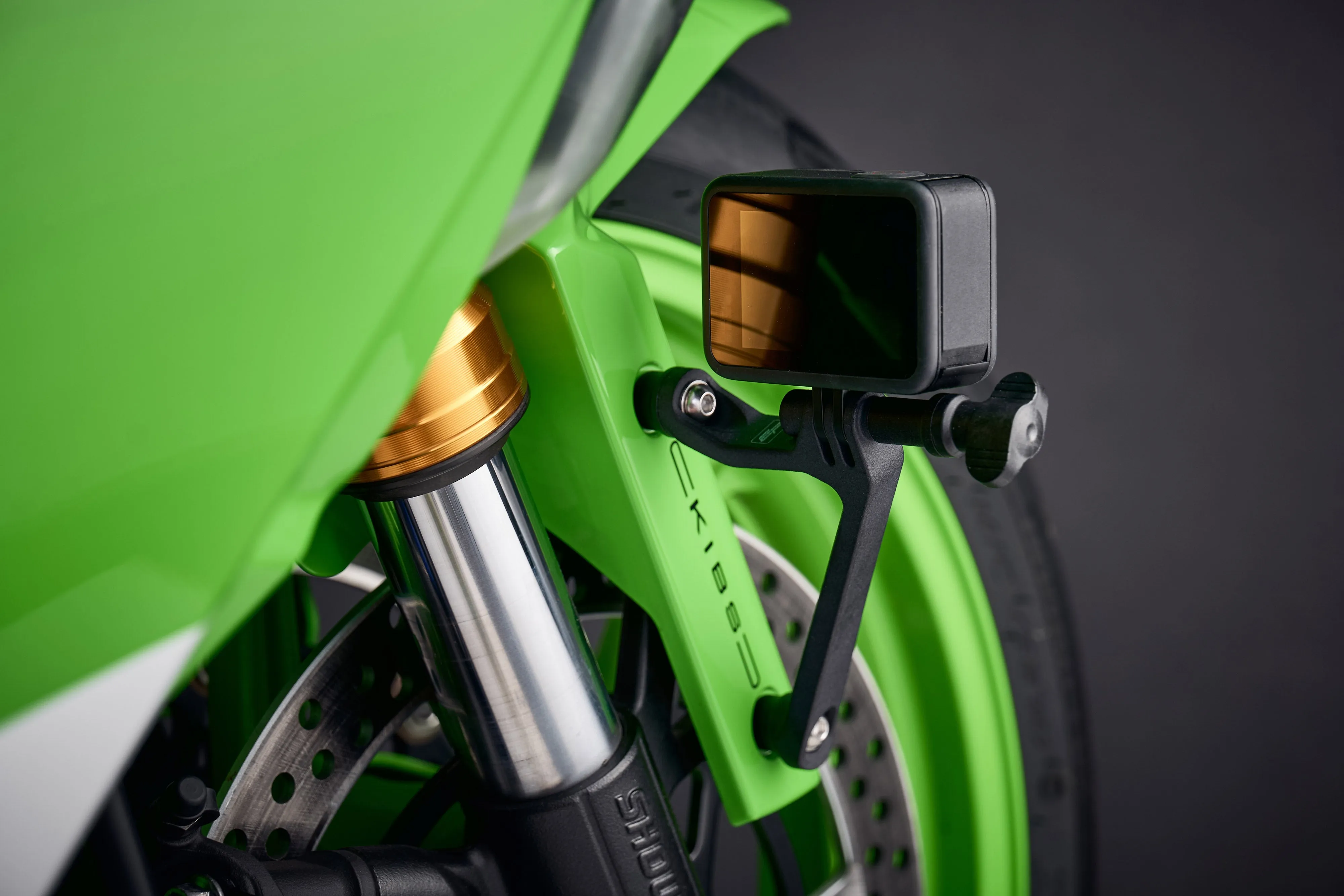 Evotech Action / Safety Camera Front Mudguard Mount - Kawasaki Ninja ZX-10R 40th Anniversary Edition (2024 )