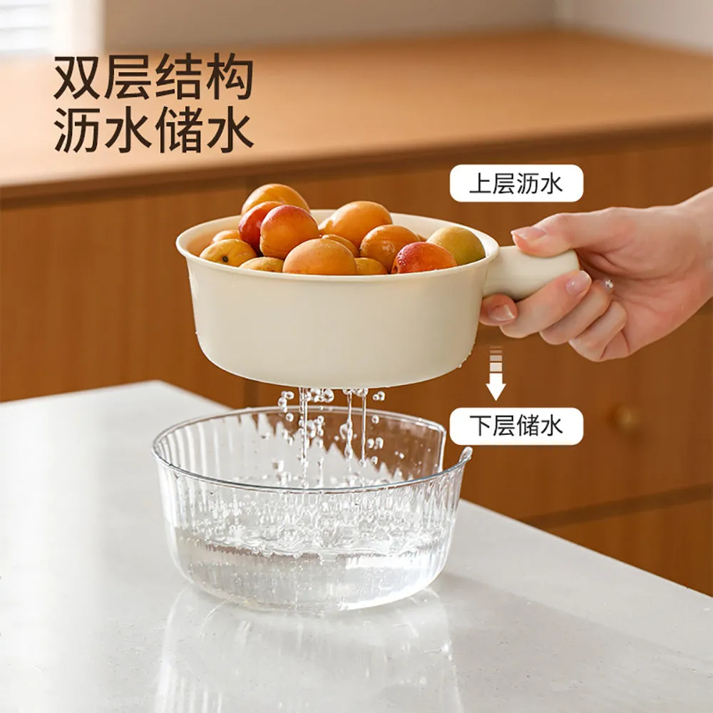 FaSoLa Mini Double-Layer Draining Basket - Off-White