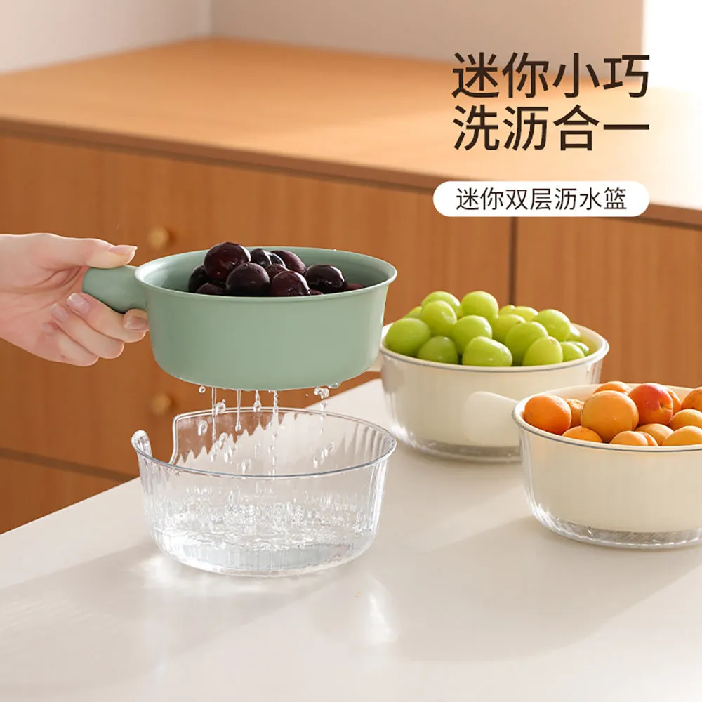 FaSoLa Mini Double-Layer Draining Basket - Off-White