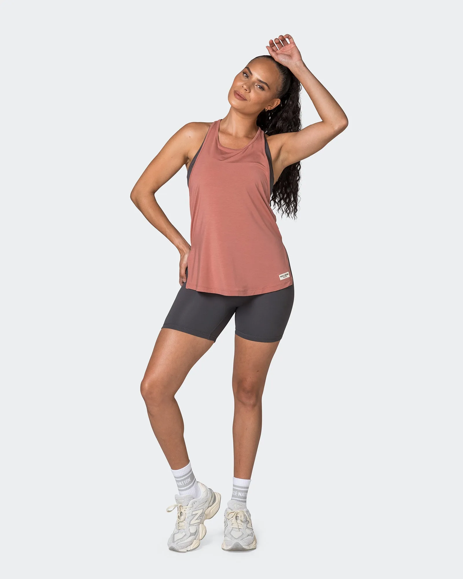 Faster Gym Tank - Powdered Pink